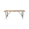 Berlin vintage wooden folding tables natural 200x50cm