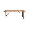 Berlin vintage wooden folding tables orange 200x50cm