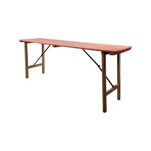 Super-Seat | Berlin Vintage Wooden Folding Tables Old Pink | Red-brown wooden folding table, small top, light legs. | Hospitality Furniture