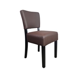 Super-Seat | The Lisa Rome hospitality chair in dark brown | Chair in dark brown, wooden legs, upholstered seat. | Hospitality Furniture