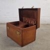 Vintage antique leather suitcase set, Pendragon steamer trunks