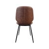 Seashell Ocean vintage leather chairs in cognac