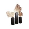 Luxury coral decor 210cm gold/wood set of 3