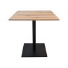 Super-Seat | Hospitality tables oak melamine 67x67cm | Oak melamine top, black metal base, square and minimalist design. | Hospitality Furniture