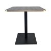 Urban melamine table tops black / brass edge 67x67cm