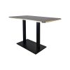 Urban melamine table tops black / brass edge 120x67cm