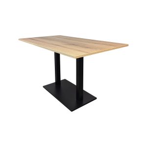 Hospitality tables castle oak melamine 120x67cm with base