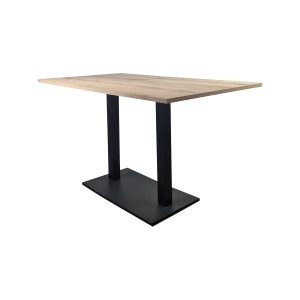 Super-Seat | Hospitality tables castle oak | Light castle oak melamine with black metal legs; modern and simple design. | Hospitality Furniture