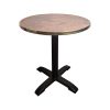 Werzalit copper-gold round hospitality table tops 70cm