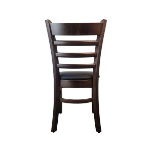 Super-Seat | The Alessandro wooden bistro chair | Wooden with dark finish, black leather seat, classic and elegant design. | Hospitality Furniture