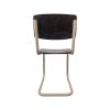 Vintage Gispen retro tubular frame chairs wood black