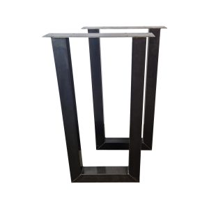 Super-Seat | Black metal table legs | Two black metal table legs with rectangular design and sharp corners, ideal for standing tables. | Hospitality Furniture