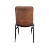 Super-Seat | Straight-back chair | Black metal frame, brown padded seat/back. Ideal for hospitality industry; modern design. | Hospitality Furniture