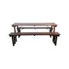 Super-Seat | Deluxe Beer Table Sets | Wooden slats & sturdy metal frame; table 180x50cm with 2 benches, ideal for outdoor use. | Hospitality Furniture
