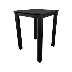 Super-Seat | Square Black Wooden Parker Café Bar Table | A black wood 80x80cm table with four legs and rounded corners. Ideal for dining. | Horecameubilair