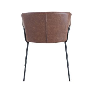 Super-Seat | The Portland Design Armchairs Cognac Leather | Cognac leather, sleek black metal legs, modern look. | Hospitality Furniture