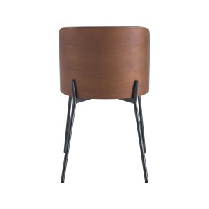 Super-Seat | The New York design stoelen | Stoelen van hout met zwart leer en metalen poten, elegante uitstraling en moderne flair. | Horecameubilair
