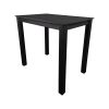 Super-Seat | The Parker Café Bar Standing Table | Zwarte houten tafel, rechthoekig blad, vier rechte poten, 120x80cm. | Horecameubilair
