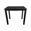 Super-Seat | The Parker Café Bar Standing Table | Zwarte vierkante tafel, 120x80cm, met glad tafelblad en rechte poten. Minimalistisch ontwerp. | Horecameubilair