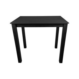 Super-Seat | The Parker Café Bar Standing Table | Zwarte vierkante tafel, 120x80cm, met glad tafelblad en rechte poten. Minimalistisch ontwerp. | Horecameubilair