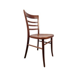 Super-Seat | The Peter Vintage Wooden Cafe Chairs | Walnut brown wood, curved backrest with slats, elegant and timeless design. | Hospitality Furniture