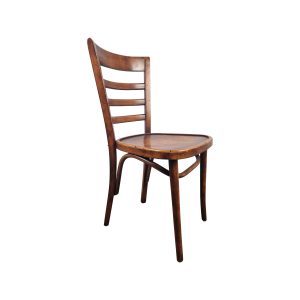 Super-Seat | The Txiki wooden hospitality cafe chairs caramel | Wooden chairs in caramel shades with curved backrest and horizontal slats. | Hospitality Furniture