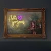 Super-Seat | Framed neon art 'SHITTERING' | Antique wooden gold frame accentuates the neon vibrancy, a classic touch with modern character. | Hospitality Furniture