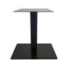 Super-Seat | The Design Center Leg Table Frames | Black metal table with rectangular top and wide base, modern and sleek design. | Hospitality Furniture