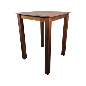 Super-Seat | The Parker Brown Café | Tall standing table with dark brown legs, lighter brown top; simple and sturdy wood design. | Horecameubilair