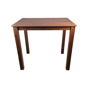 Super-Seat | The Parker Brown Café Bar Standing Table | Natural wood finish, minimalist design, square top, four straight legs. | Horecameubilair