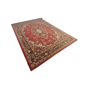 Super-Seat | Vintage rugs 220x160 diamond red | Red, cream, black and blue rug with floral patterns and medallion. | Hospitality Furniture