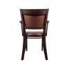 Super-Seat | The Wooden Huts hospitality chairs Verona skai | Dark brown wooden chair with Verona skai upholstery, curved back. | Hospitality Furniture