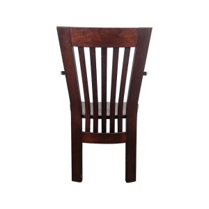 Super-Seat | Boston Armstühle aus Massivholz in Nussbraun | Nussbraun wooden chair with vertical slats, sleek silhouette, timeless elegance. | Horecameubilair