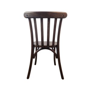 Super-Seat | The Thonet Café Stacking Chairs | Wooden chair in dark brown with curved backrest and vertical bars, ideal for café. | Hospitality Furniture