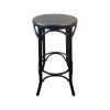Super-Seat | Thonet Café Barstools | The Thonet café barstools combine a black metal frame with a dark wood round seat. | Hospitality Furniture