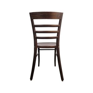 Super-Seat | A Tommy Thonet houten caféstoel in walnootbruin | Houten stoel met latten rugleuning, vier poten, warme walnootkleur. | Horecameubilair