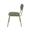 Super-Seat | Aviator restaurant chair with vintage green cushioned seat and gold frame | Groen vintage kussen, goud metalen frame & 4 poten. | Horecameubilair