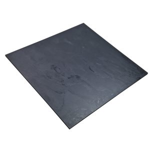 Super-Seat | Dark Gray Slate Tile | A square, dark gray slate tile with a matte finish and natural patterns. | Hospitality Furniture
