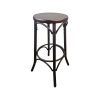 Super-Seat | The Thonet Café Barstools | Wooden round seat, metal curved legs with a circular footrest, brown and with contrast. | Hospitality Furniture