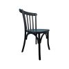 Super-Seat | Thonet Café Stacking Chairs | Black wooden chairs with curved back, vertical bars and round seat. Elegant design. |. | Hospitality Furniture