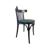 Super-Seat | The Tony Thonet | Black wooden frame, green seat and slatted base; elegant and classic design. | Hospitality Furniture