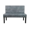 Super-Seat | Lisa hospitality dining bench bistro vintage velour green - 120cm | Green velour, black metal legs, vintage bistro style bench. | Hospitality Furniture