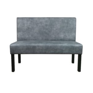 Super-Seat | Lisa horeca eetbank bistro vintage velours groen - 120cm | Groen velours bankje, zwarte poten, tweezits, zachte stof, metalen onderstel. | Horecameubilair
