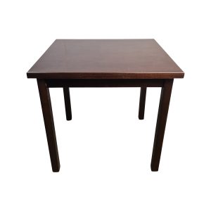 Super-Seat | The Essex wooden hospitality table (80x70cm) | Donkerbruin hout, glad oppervlak, vier rechte poten, rechthoekig design. | Horecameubilair