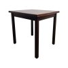 Super-Seat | The Essex wooden hospitality table | Donkerbruin hout, vierkante vorm, rechte poten, geheel van massief hout. | Horecameubilair