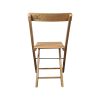 Super-Seat | BKG Vintage Wooden Folding Chair | Lichtbruine houten klapstoel met latten, 'BKC' gegraveerd in de rugleuning. | Horecameubilair