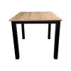 Super-Seat | The Empire hospitality table | Vierkante tafel met eiken melamine blad (80x80cm) en vier zwarte metalen poten. | Horecameubilair
