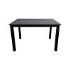 Super-Seat | The Empire hospitality tables black melamine 120x80cm with base | Black melamine table, metal base, four straight legs |. | Hospitality Furniture