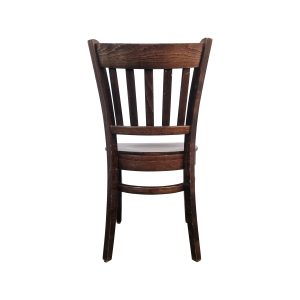 Super-Seat | The Richmond vintage wooden café chair in dark brown | Donkerbruine houten stoel met latten rugleuning, volledig hout, vintage uitstraling. | Horecameubilair