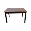 Super-Seat |A Hudson vintage houten cafétafel donkerbruin 120x80|Donkerbruine houten tafel, rechthoekig blad, vier rechte poten, vintage uitstraling. | Horecameubilair